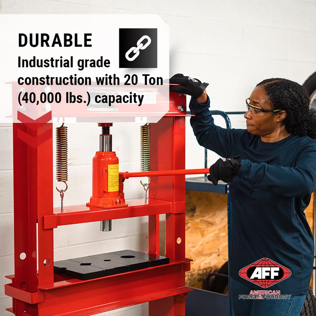 Durable construction of the shop press