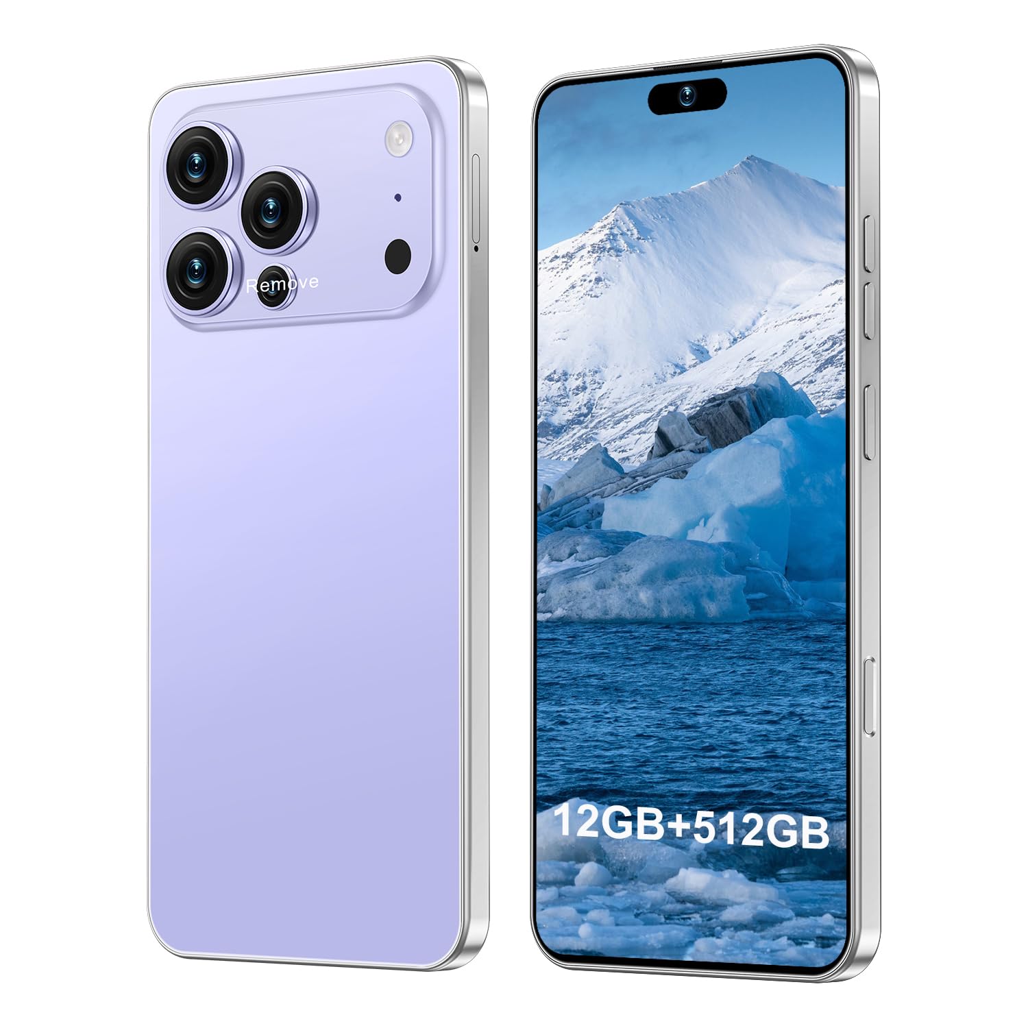 17PM Smartphone: Snapdragon 8 Gen 3, 12GB RAM + 512GB Storage, 7000mAh Battery, 6.99-inch Display, 68MP+108MP Camera, Android 15, 5G, Dual SIM - Superior OS Outperforms Competitors (Pale purple)