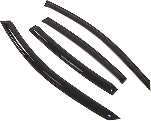 Tuningpros WD2-345 - Juego de 4 viseras para ventana (montaje exterior), deflector, protector de lluvia, compatible con Nissan Maxima Sedan 2004-2008