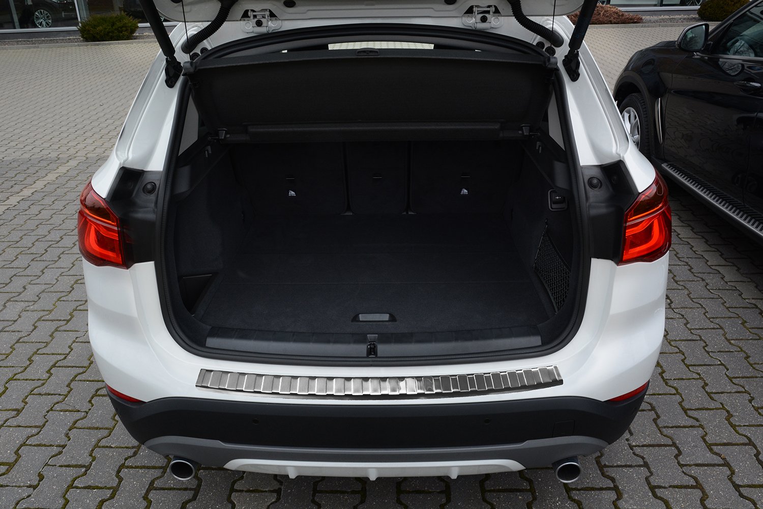 Avisa, Schwarz Edelstahl Heckstoßstangenschutz Passend Für BMW X1 F48 2015 2022 Ribs