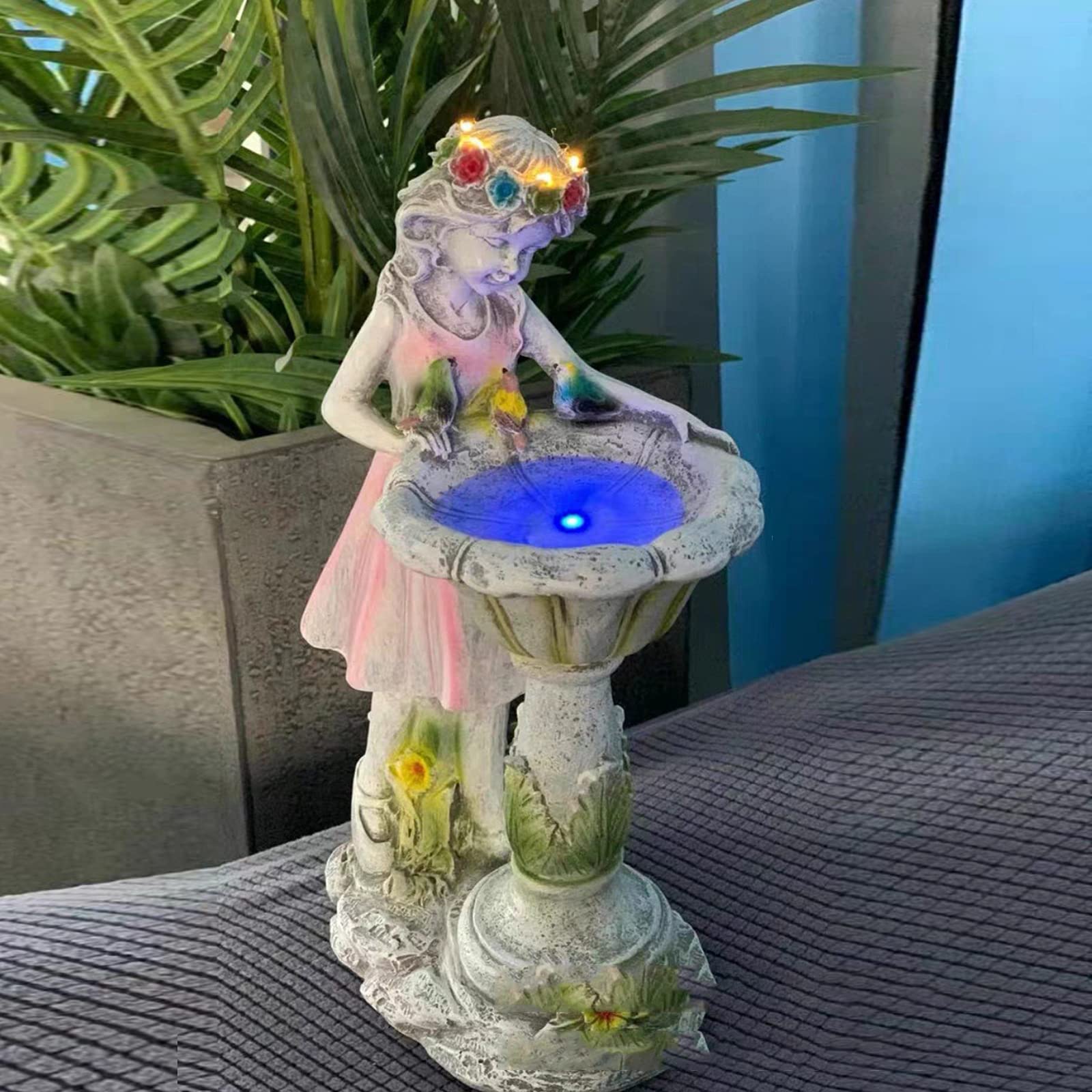 Statua Di Angelo Statua Da Giardino Ad Energia Solare, Led Solare All'aperto, Dettagli Intricati, Automaticamente Notte  15