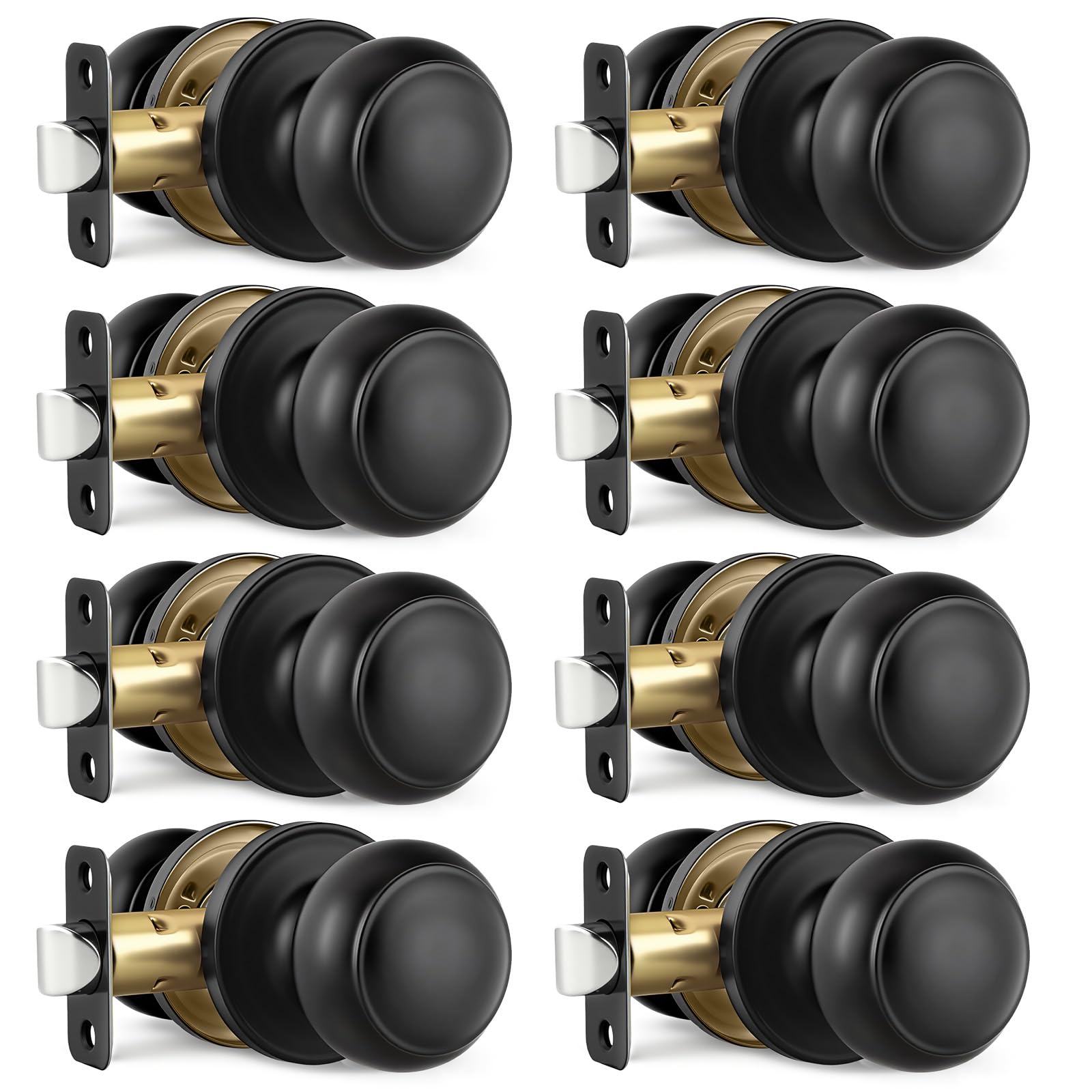 Black Door Knobs, 10 Pack Privacy Door Knobs Interior — Amazon image 8