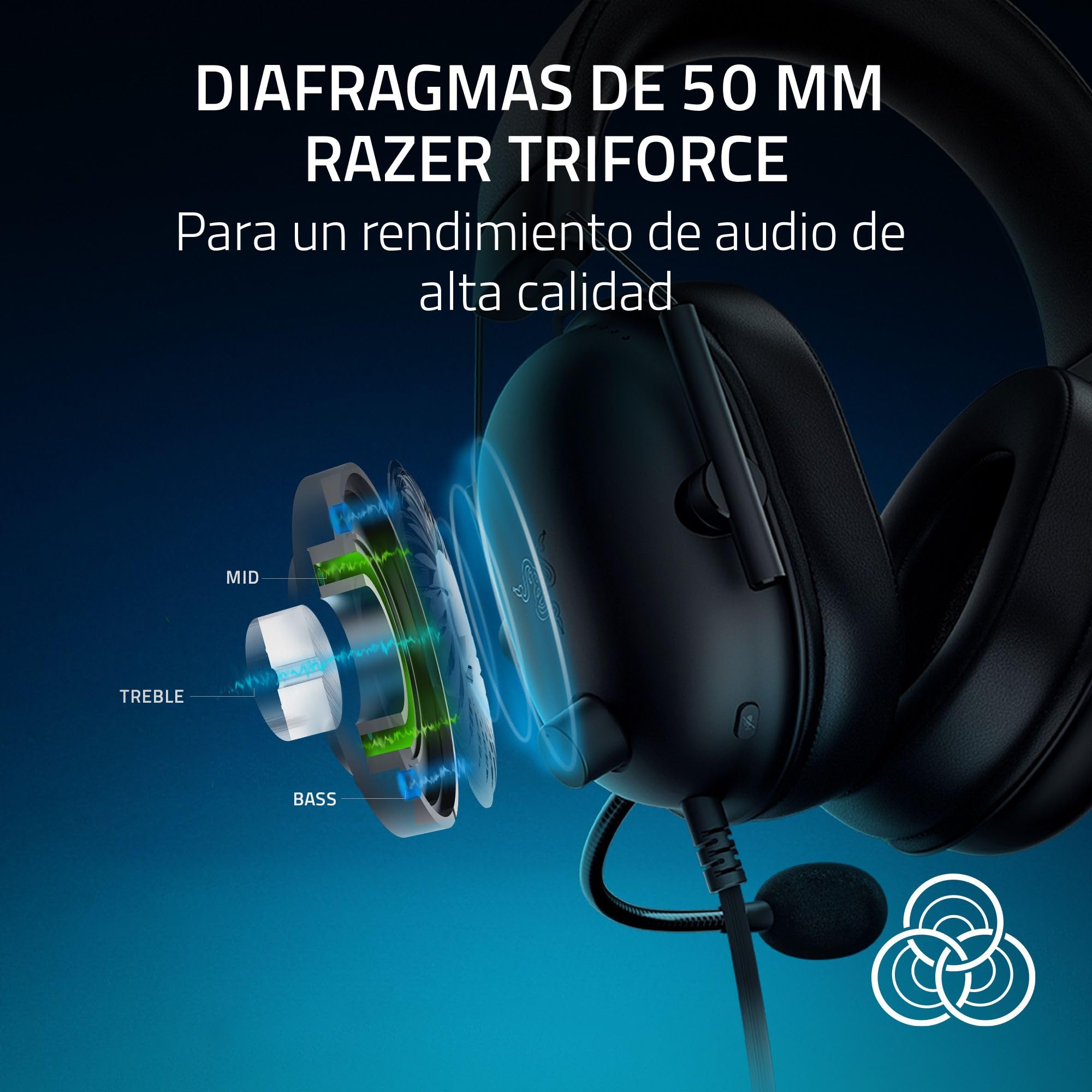 Razer Blackshark V2 X (PlayStation) - Auriculares con Cable para Consola PlayStation (PS5) (240g, Micrófono cardioide, Diafragmas de 50mm, Cancelación pasiva del Ruido, Conector de 3,5 mm, PC) Negro