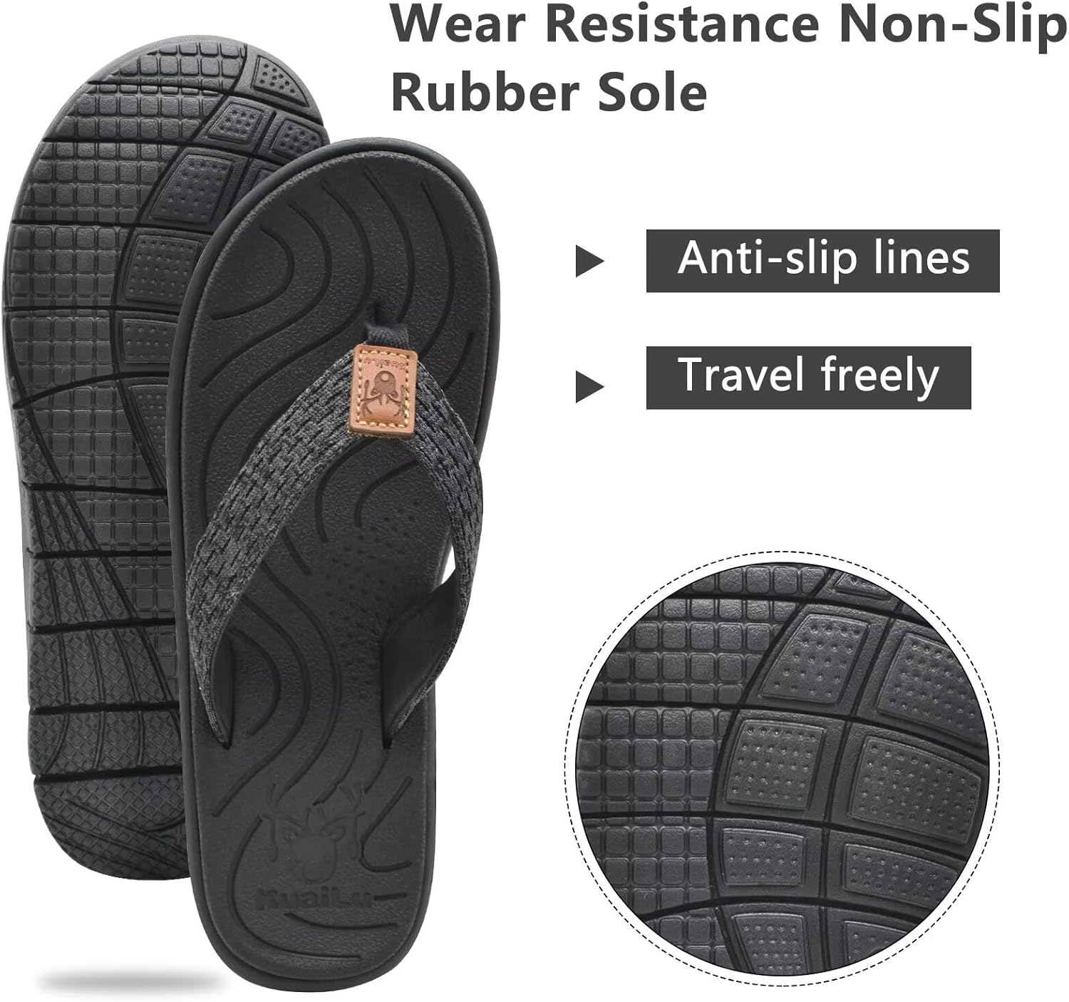 KuaiLu Womens Casual Flip Flops with Comfortable Arch Support Yoga Mat Summer Beach Walking Thong Cushion Sandals Lightweight Flats Non-Slip Shoes Indoor Outdoor - Image 6