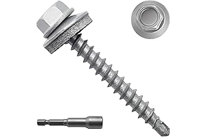 250-Pk #10 x 1-1/2" Galvanized Metal Roofing Screws