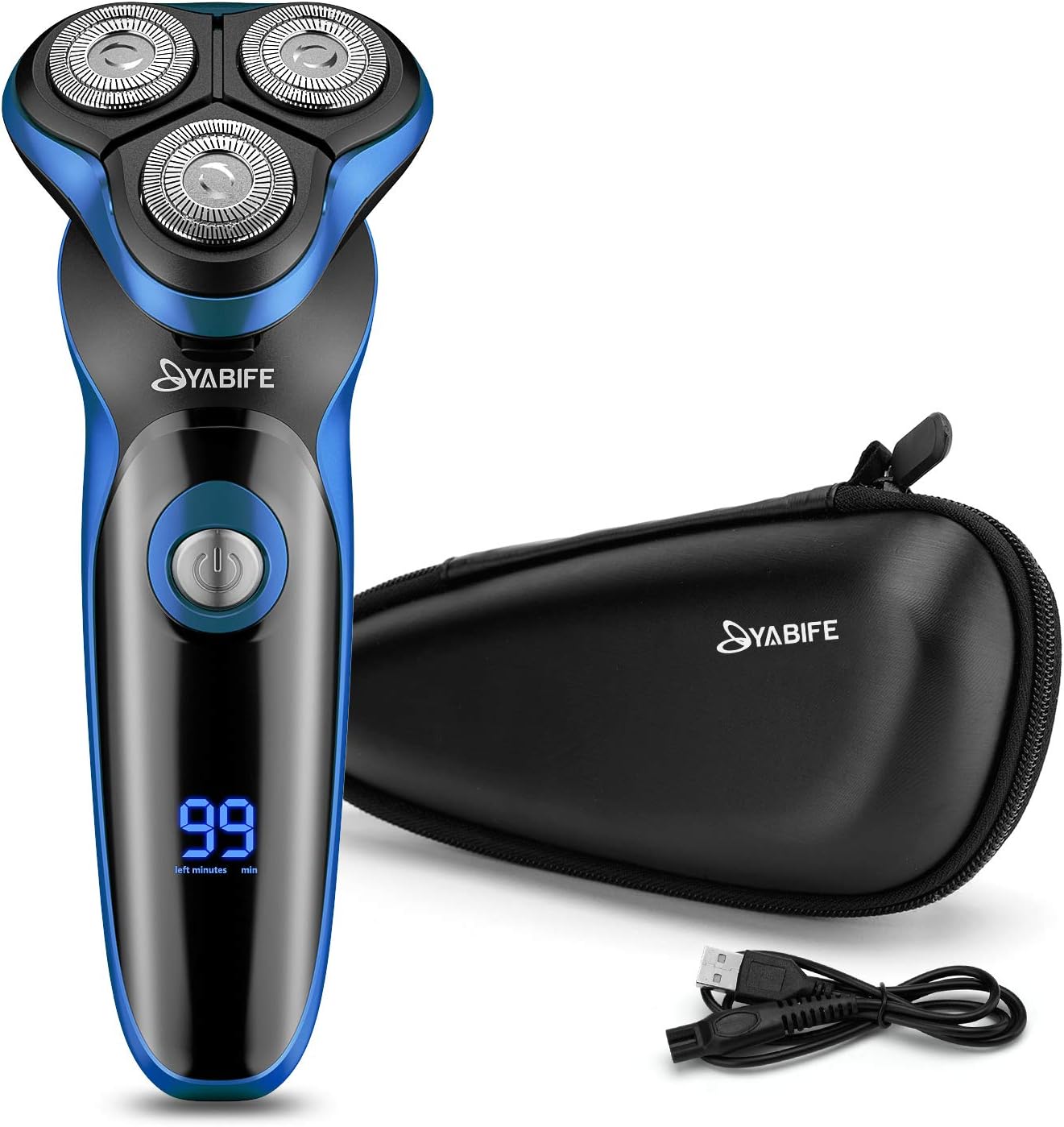 Beard Trimmer Men, Nose Hair Trimmer, Body Groomer, 5 in 1 Hair Clippers Shaver, USB Rechargeable Grooming Kit with LCD Display, Whole Body Washable, Fast Charge (USB Cable)