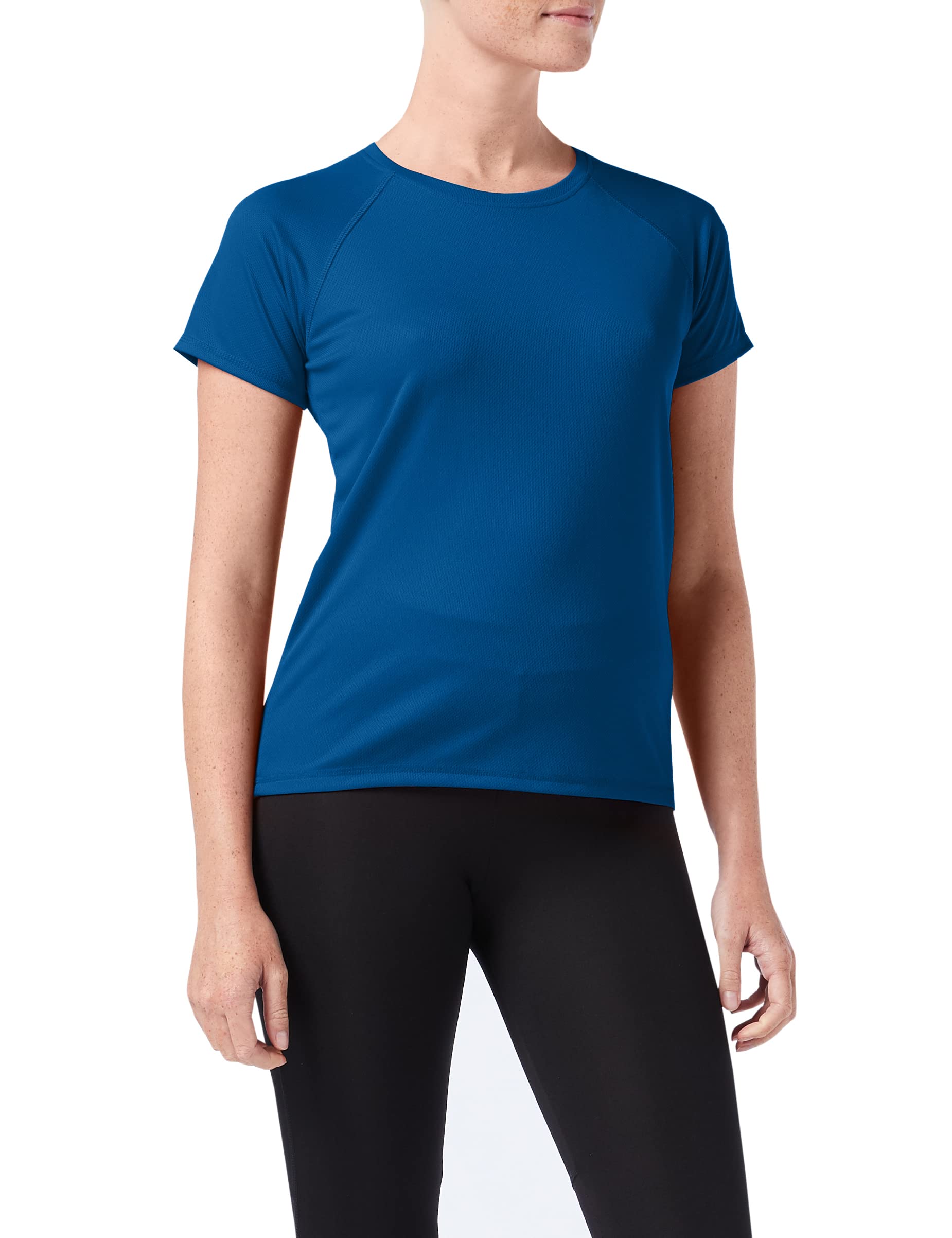 Stedman Apparel Women's Active 140 Raglan Plain Short Sleeve Sports T-Shirt, Blue (King Blue), 10 (Manufacturer Size:Small)