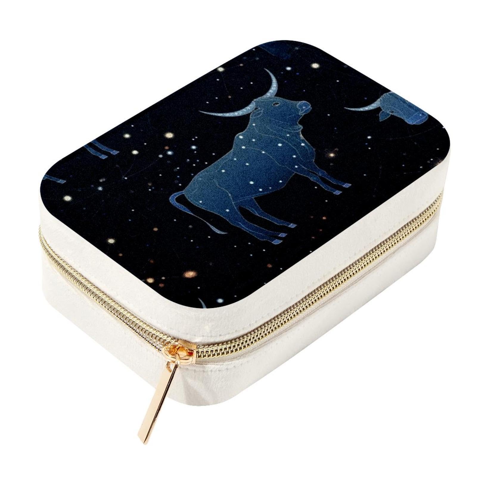 Boîte à bijoux de voyage Taureau en velours pour ranger vos boucles