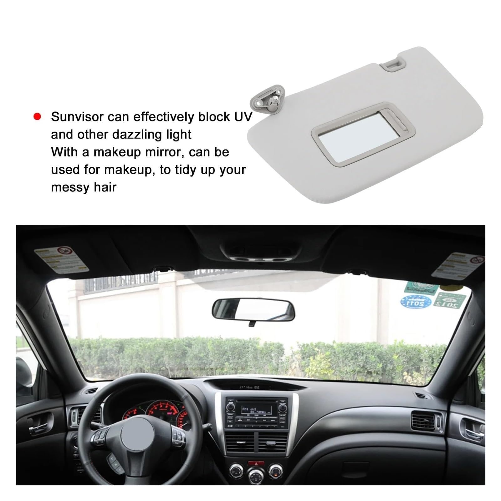 SPYKEY Parasol para Coche para Subaru Impreza 2008 2009 2010 2011 2012 2013 2014 92011FG032ME,Visera Interior del Automóvil con Espejo Parasol Lado Izquierdo Derecho del Pasajero Viseras Parasol