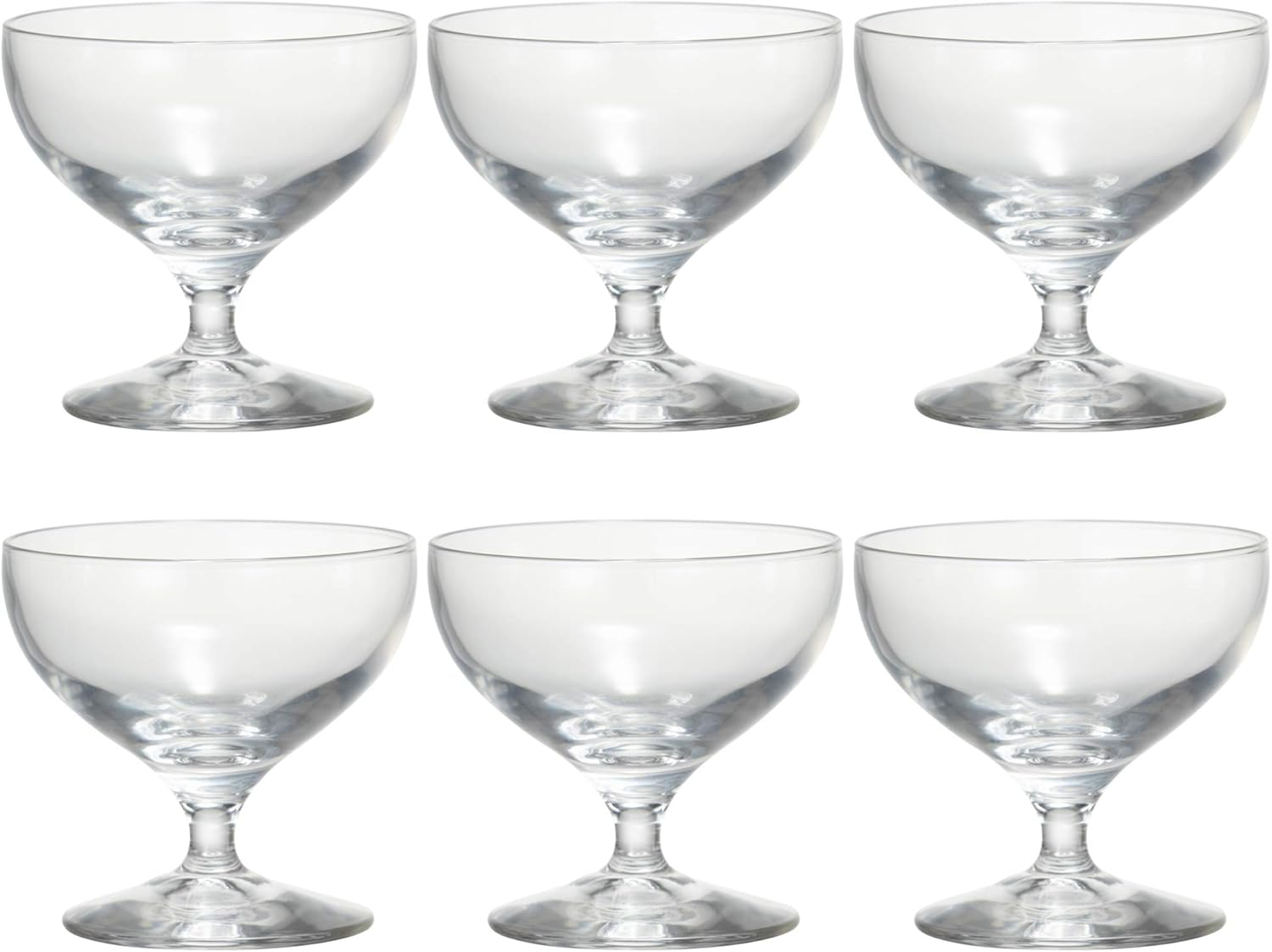 Toyo Sasaki Glass 30G67HS Ice Cream Glass, 4.7 fl oz (135 ml), Legato, Legs, Lines, Beauty, People, Sorbet, Shatter-Resistant, Made in Japan, Dishwasher Safe, Set of 6