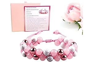 Pink Crystal Anti-Anxiety Peace Beads Yoga Bracelet