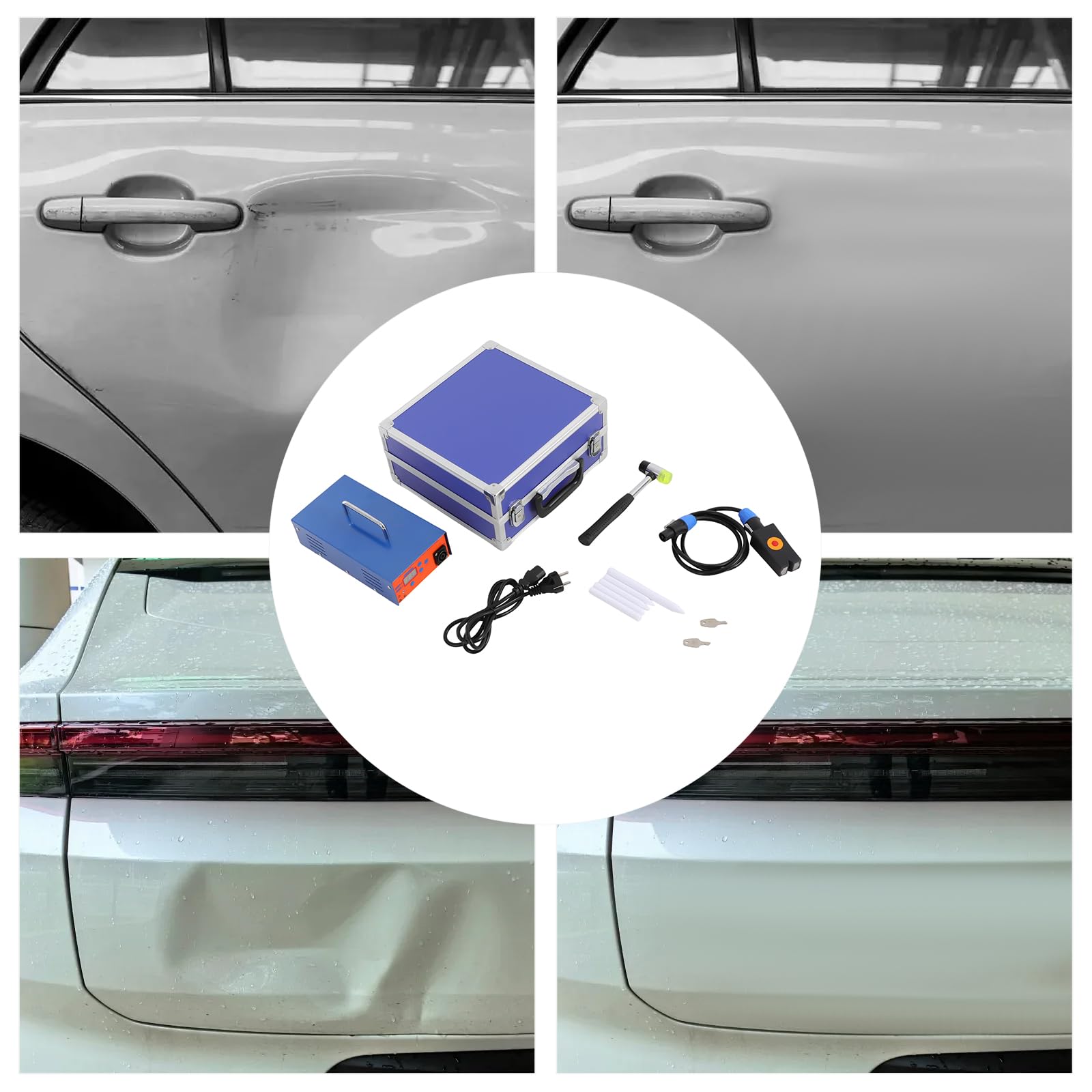 Kit di riparazione per ammaccature a induzione elettromagnetica | Kit di riparazione portatile per carrozzeria, 1000 W, 220 V, per riscaldamento a induzione