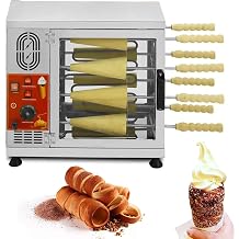 Electric Chimney Cake Oven Maker Machine; Chimney Cake Rollers ice Cream Waffle Maker Cone 8sticks
