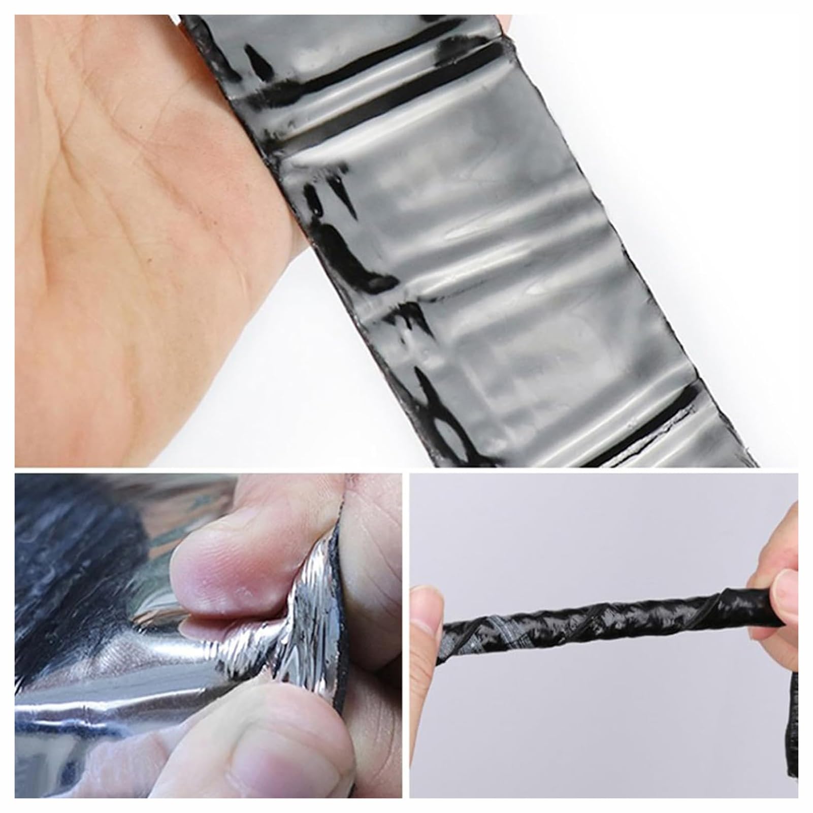 Cinta de aluminio for reparación de techos, cinta selladora de asfalto, revestimiento de techos, impermeabilización, aislamiento térmico(W30CMXL5M)