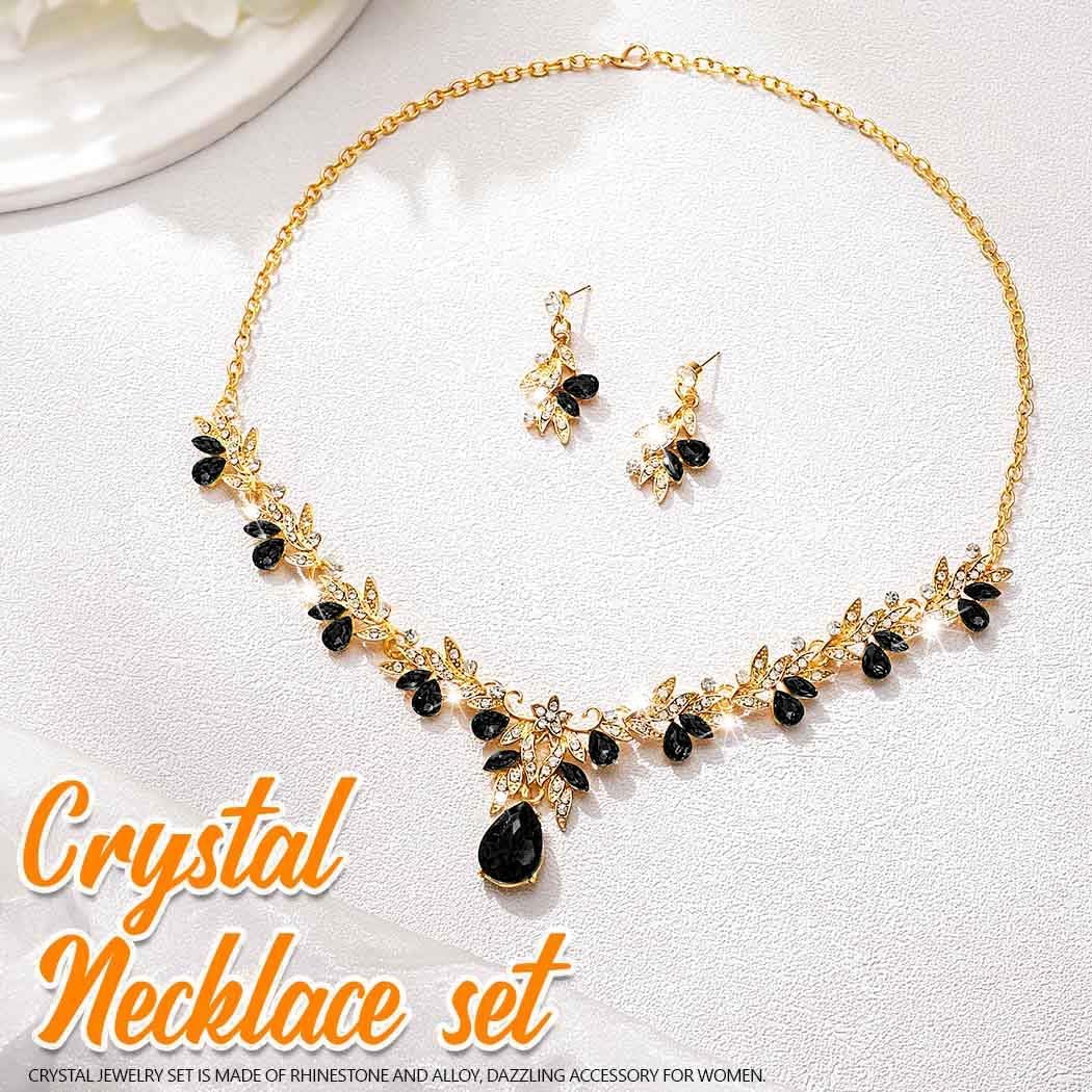 Sixexey Bridal Wedding Jewelry Set Crystal Rhinestone Neck Jewelry Prom Costume Jewelry Necklace for Women image 3