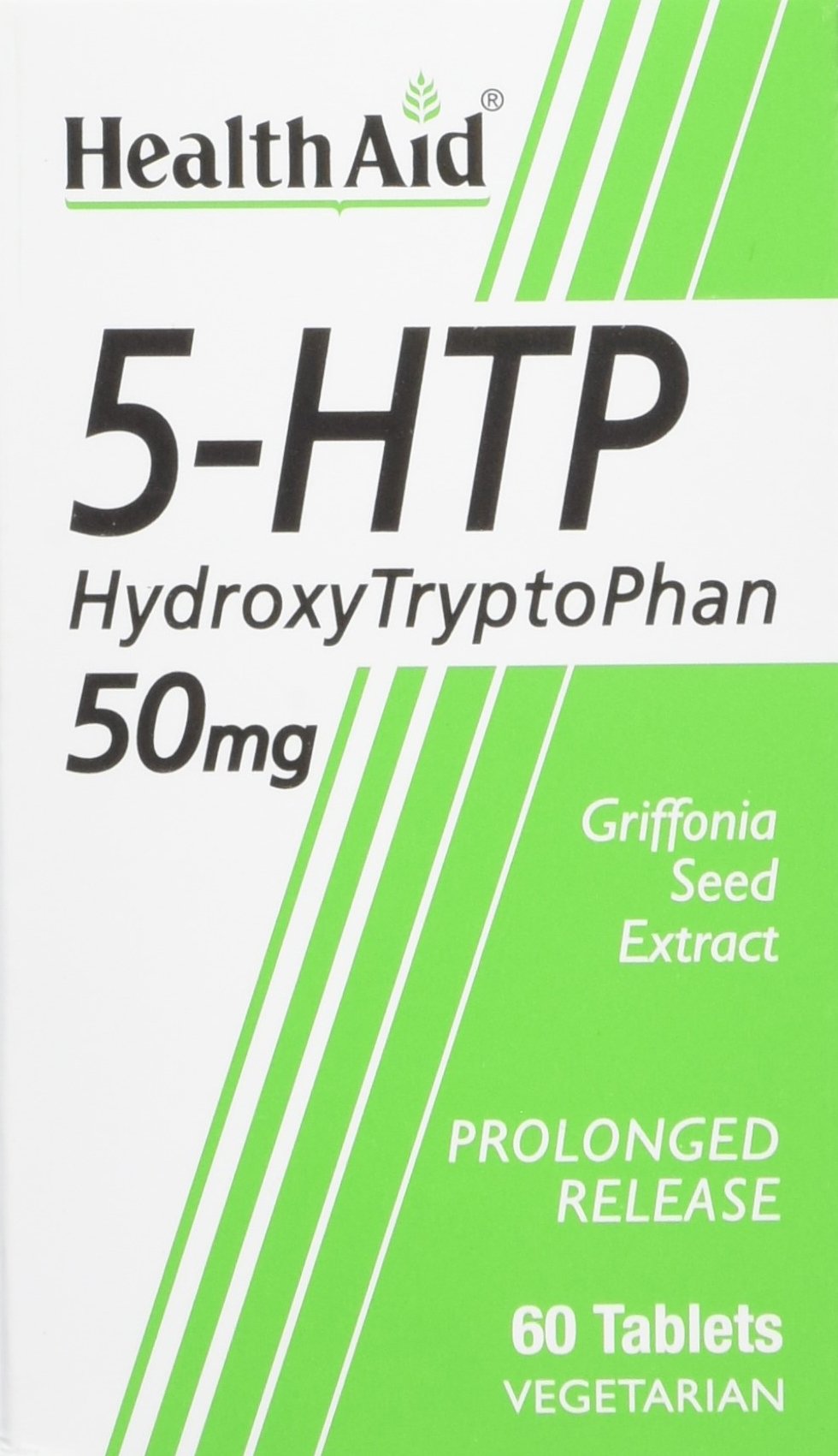 HealthAid 5-HTP 50 mg - Prolong Release (Griffonia Seed Extract)- 60 Vegetarian Tablets