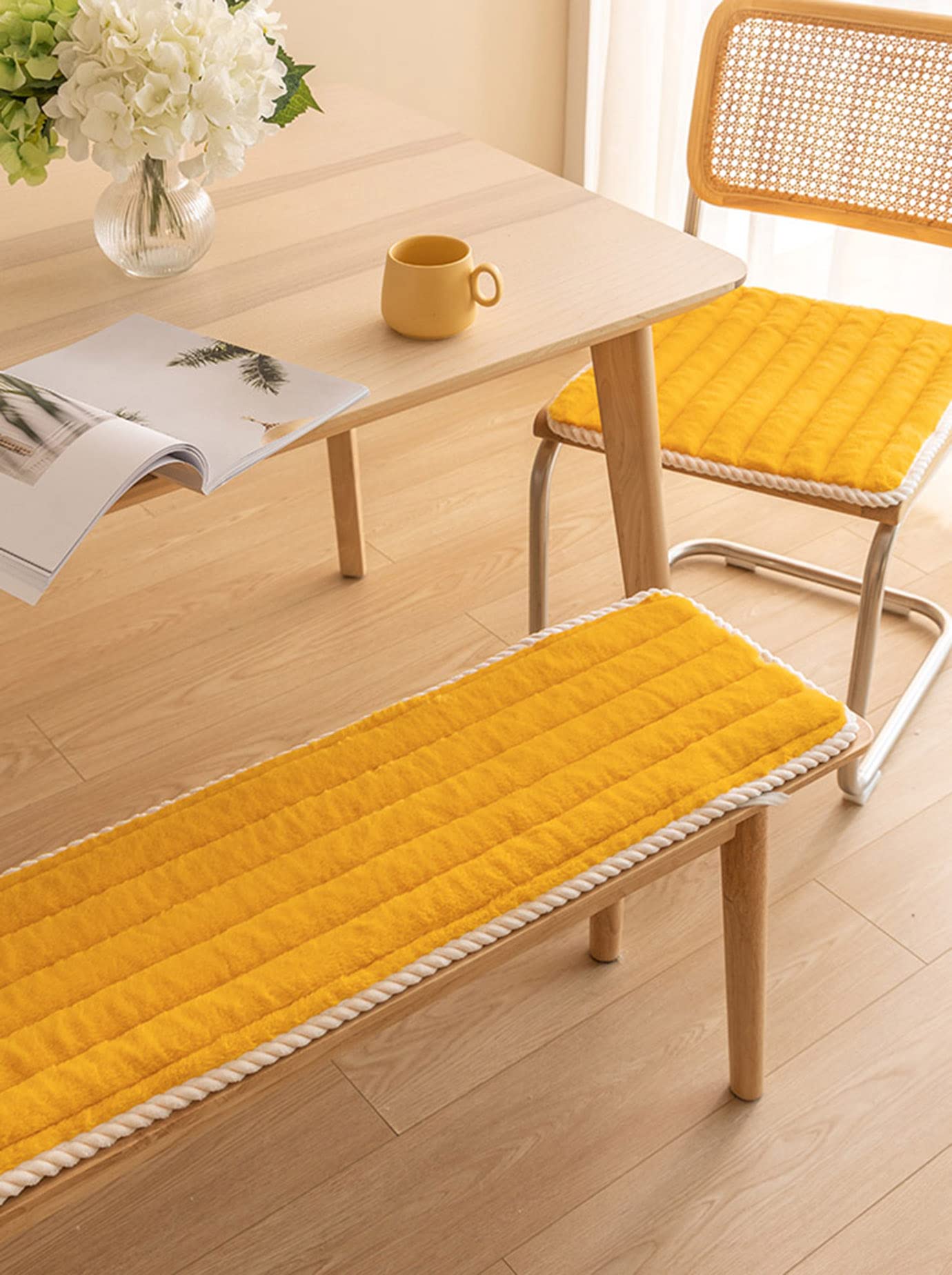 Cuscino per panchina da giardino 100x60x7 Beige, Cuscino da