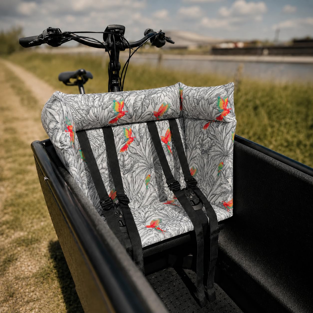 Lastenrad Kissen für Kinder – Sitzpolster für Lastenfahrrad, passend für Urban Arrow Family & FamilyNext – Fahrrad Kindersitz Polster