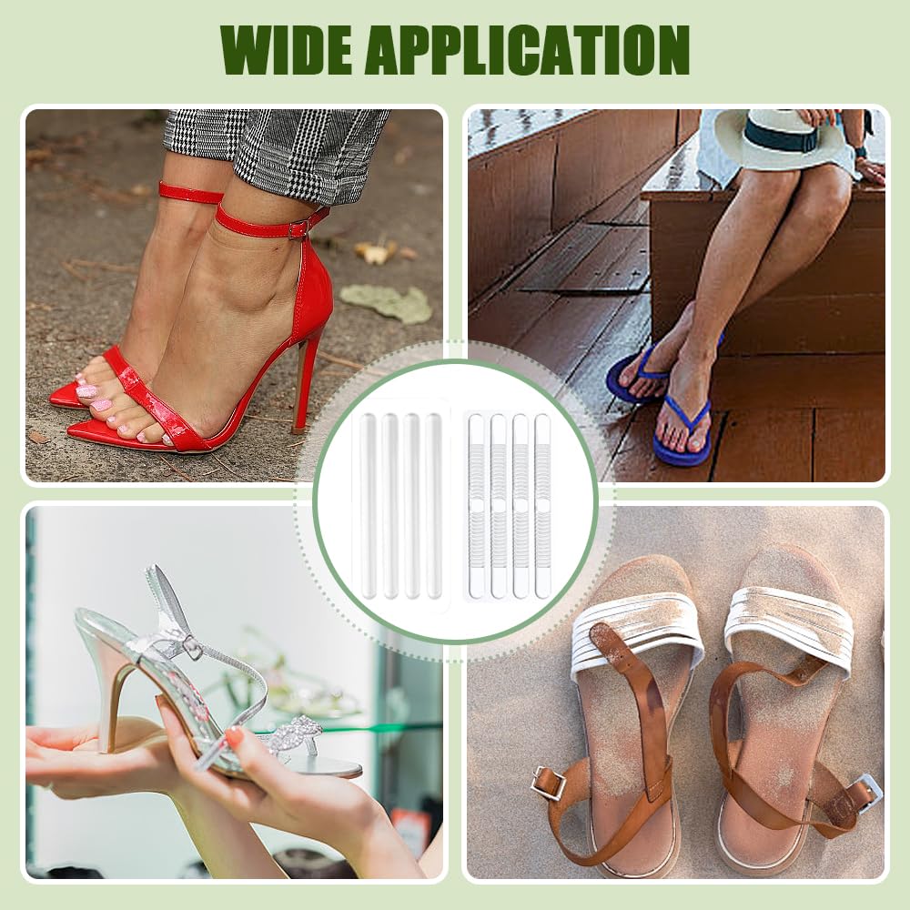 40 Piezas Almohadillas De Talón Autoadhesivas Protección Silicona Transparente Antidesgaste Confort Invisible Reducir la Fricción para Zapatos de Mujer Sandalias de Tacón Alto