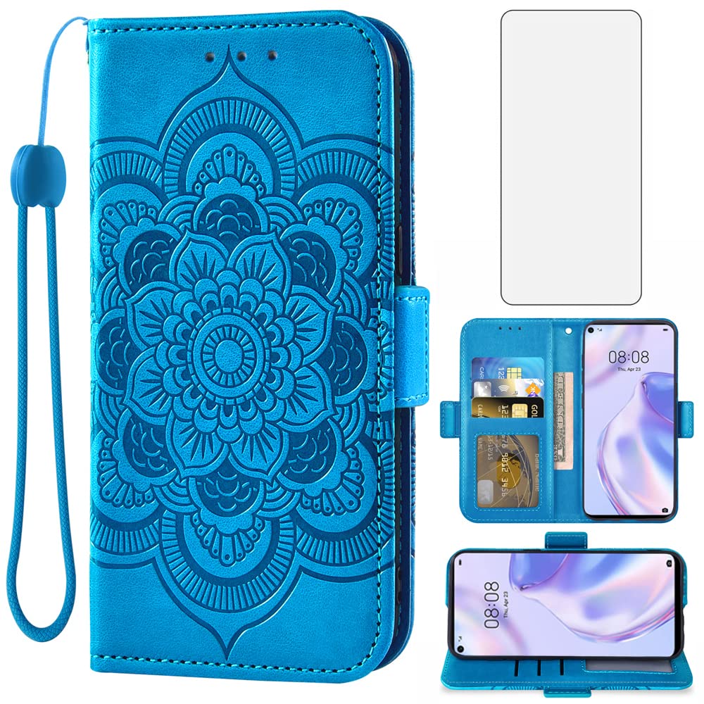 Asuwish Compatible With Huawei P40 Lite 5g Wallet Case Tempered