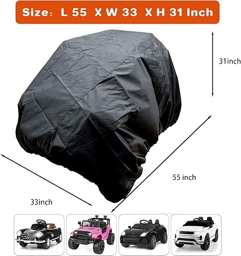 Miniatura 2 de Funda para automóvil grande para niños, cubierta impermeable para ruedas eléctricas fuera del automóvil de juguete eléctrico para niños, 4 ruedas,