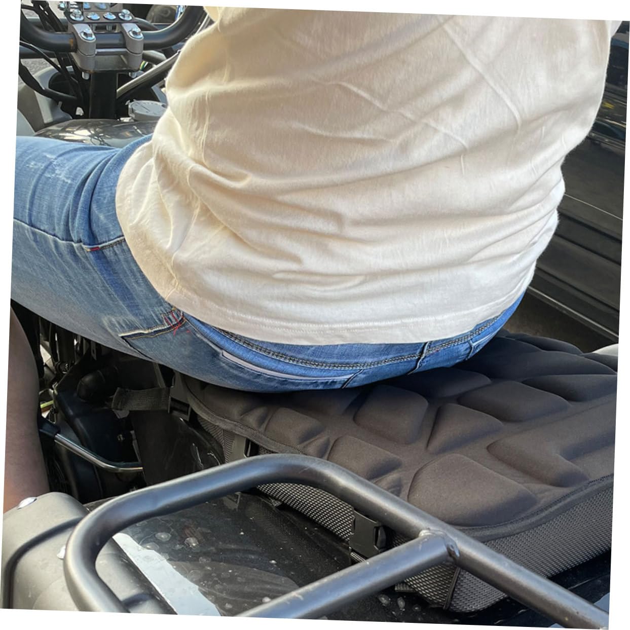 Gatuida Motorradsitzpolster Schwarz PVC Atmungsaktiv für Motorrad und ATV | Ersatz Atv Modifikationskissen, Bequem und Luftdurchlässig, Passgenau für Beach Bike
