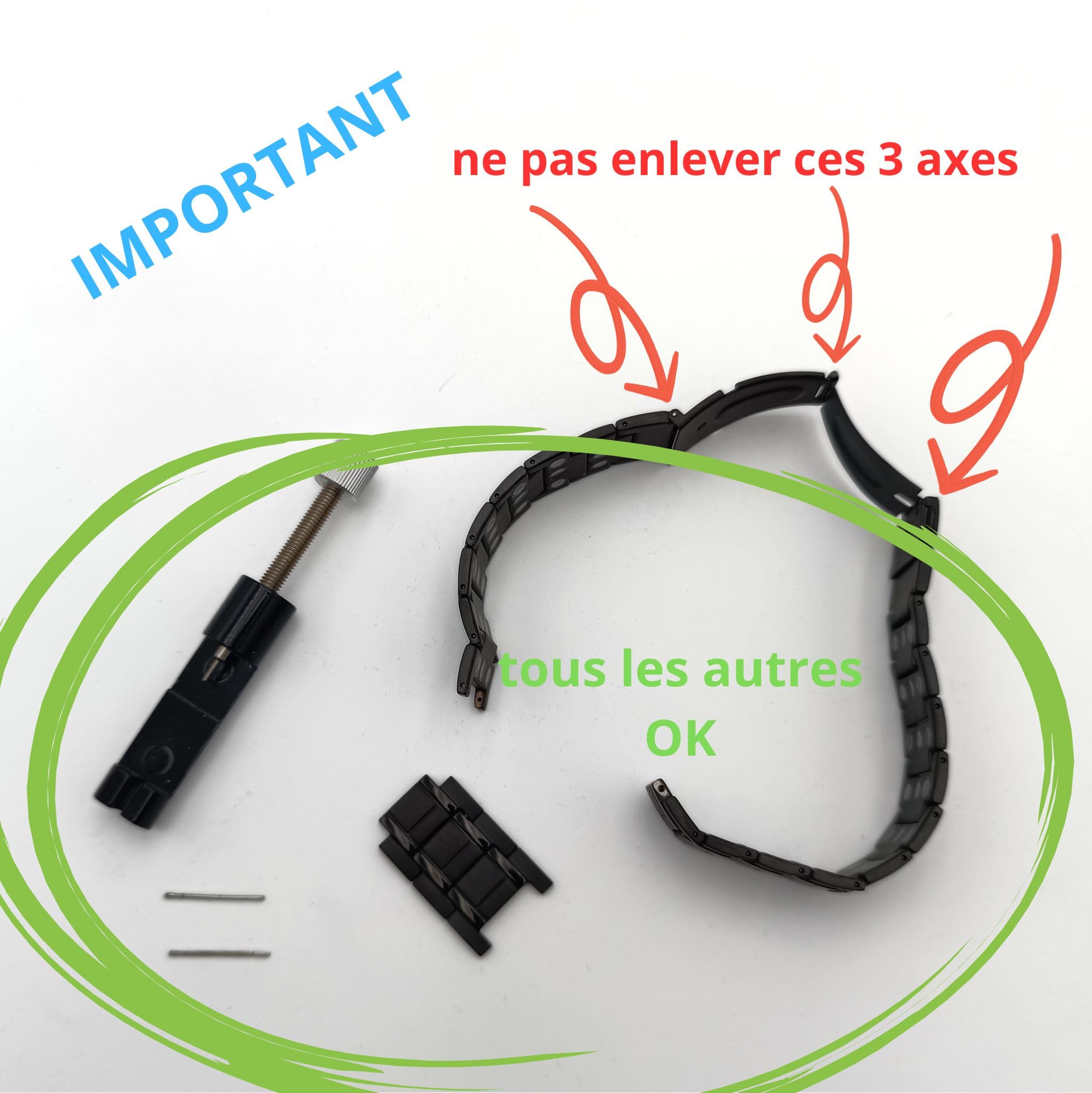Bracelet Magnetique Homme PREMIUM, Titane, Le Plus Puissant du marché, Bijou Aimanté Inoxydable, Ultra Résistant, 60 Aimants en Néodyme de Terre Rare, Outil de Dimensionnement, WINFOX777