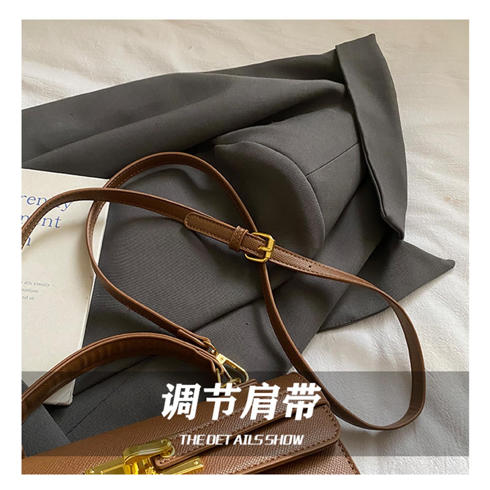 Borsa A Mano Quadrata Piccola Tracolla Versatile Tracolla-Bianco