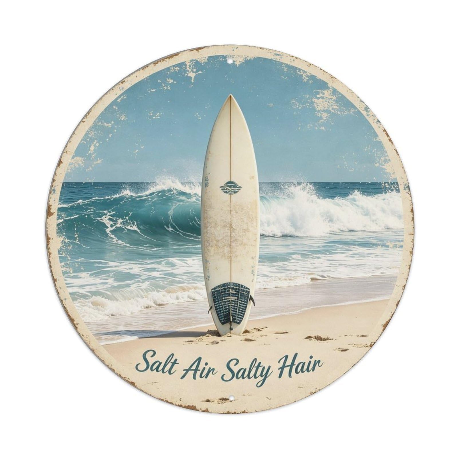 Salt Air Salty Hair Metal Tin Sign Plaque