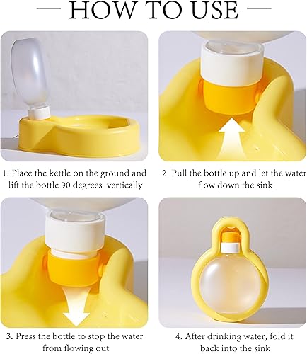 Miniatura 4 de Dispensador de botella de agua portátil para perros, 17 onzas, grande, a prueba de fugas y plegable, botella de agua de viaje para perros,