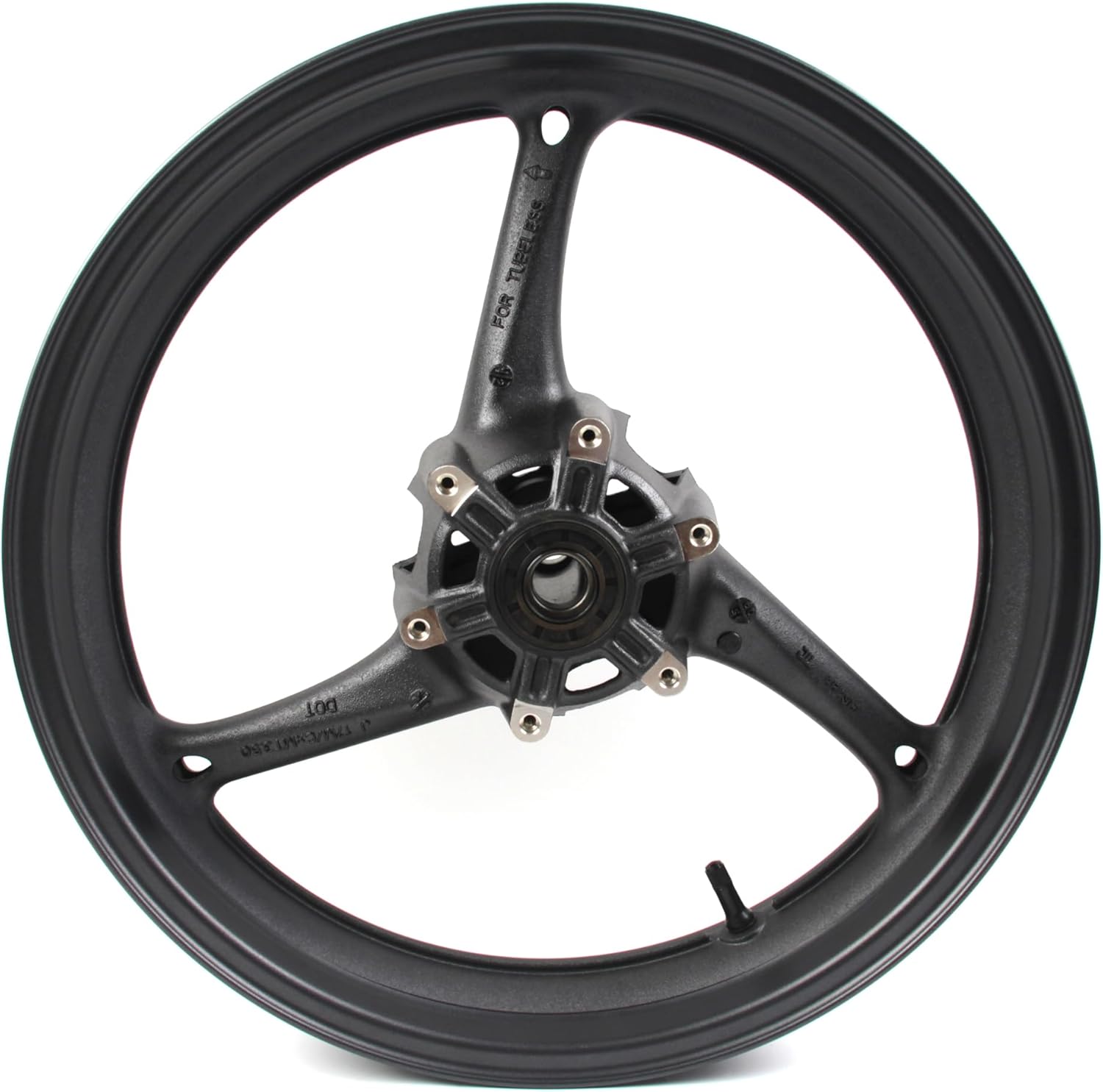 Matte Black Front Wheel Rim Compatible with Suzuki GSXR 600 750 2011-2016, Bearing include, Motorcycle Replacement Accessories Parts