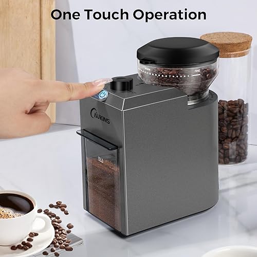 Miniatura 4 de Molinillo de café eléctrico de rebabas molinillo de granos de café mejorado automático con 28 ajustes ajustables - Molinillo de expreso antiestático