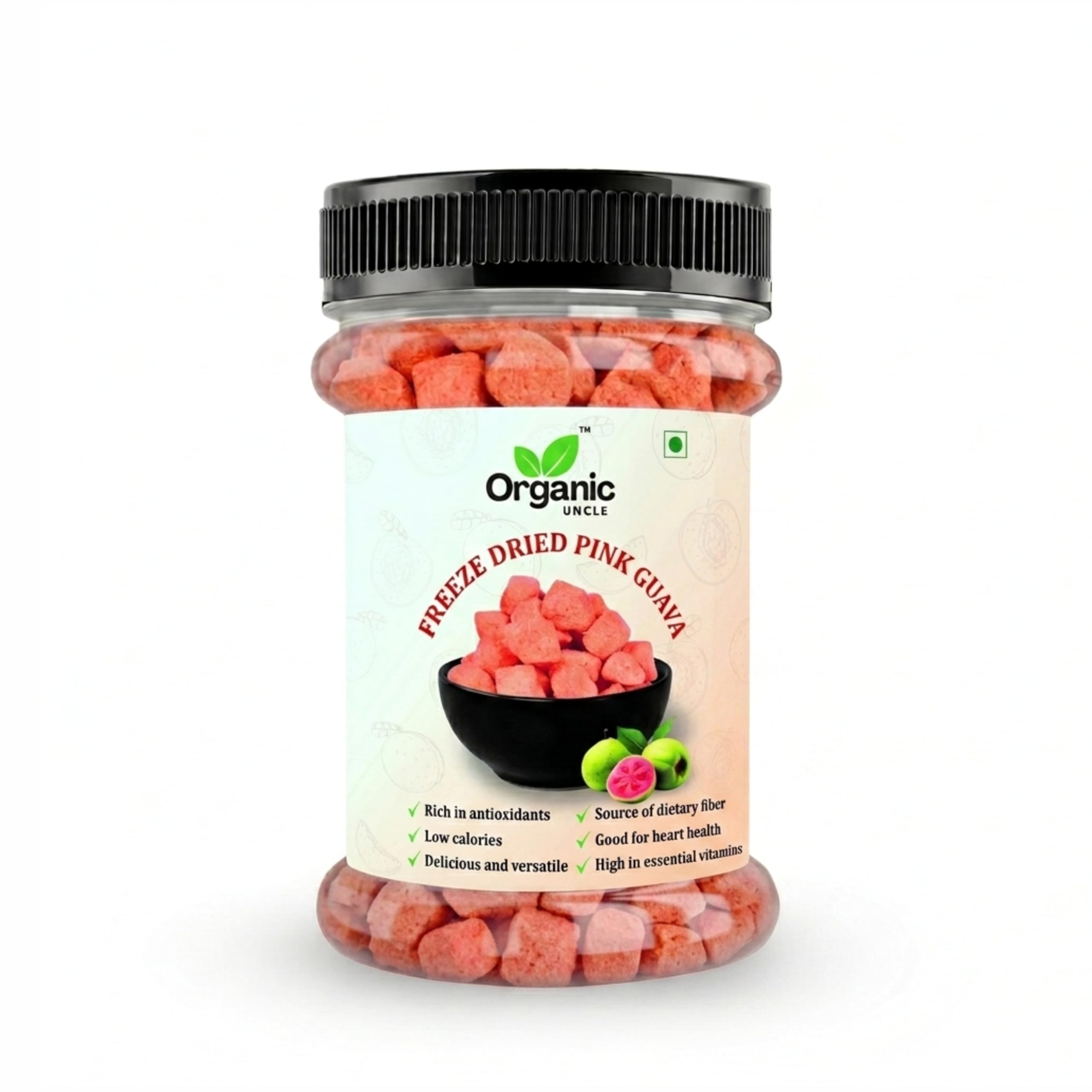 Organic Uncle Freeze Dried Pink Guava | Crispy Fruit Snack | Made from Real Pink Guava | No Added Preservatives | Ready to Eat – 15GM-image-27