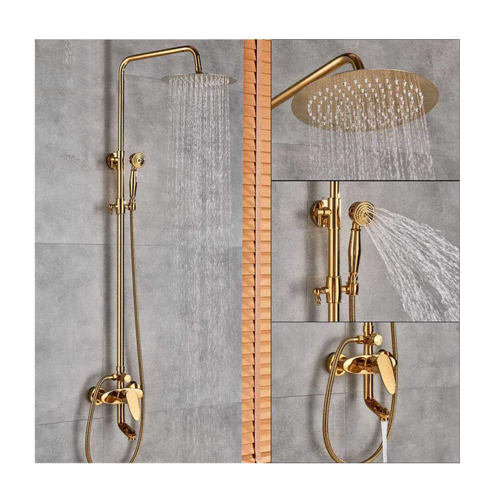 Douchette de plafond cuivre salle de bain encastrée douche noire