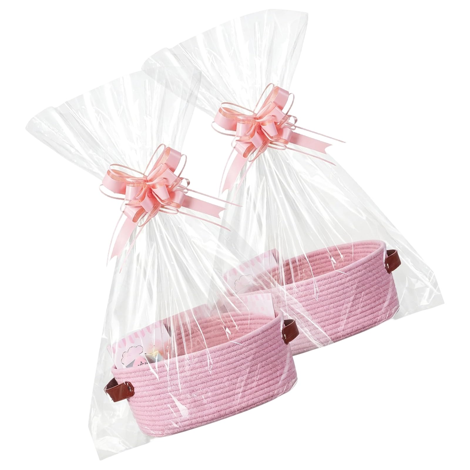 JSGHGDF 2 Pieces Foldable Cotton Rope Storage Bins Modern Decorative Baskets Storage Containers for Nursery and Home Decors Household Box