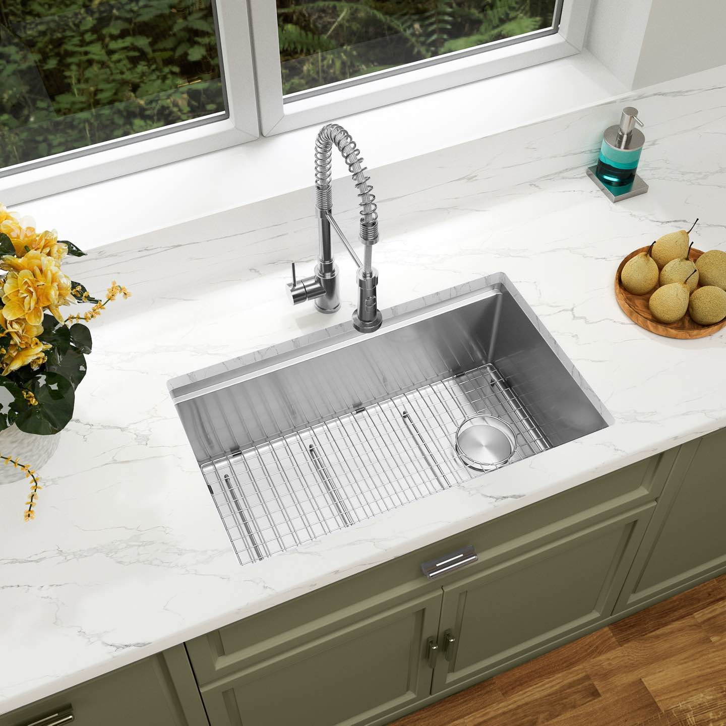 KS1123✨ Lonsince Gold Kitchen Sink,Undermount Kitchen Sink 23 X18