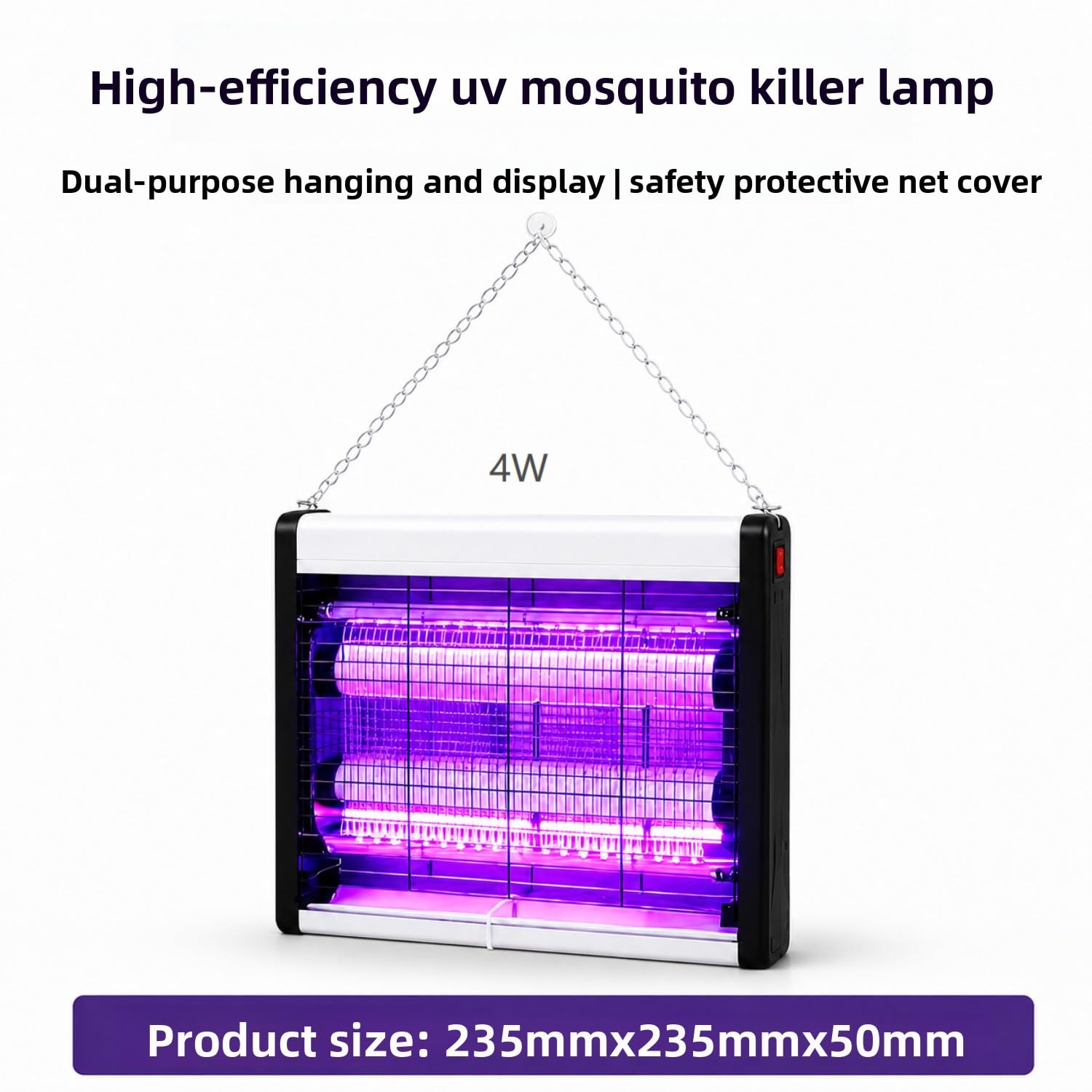 Matamosquitos solar, exterminador de insectos con luz UV, repelente de plagas impermeable para patio, jardín, parque, comunidad, control eficaz de mosquitos e insectos (negro, 23 cm)