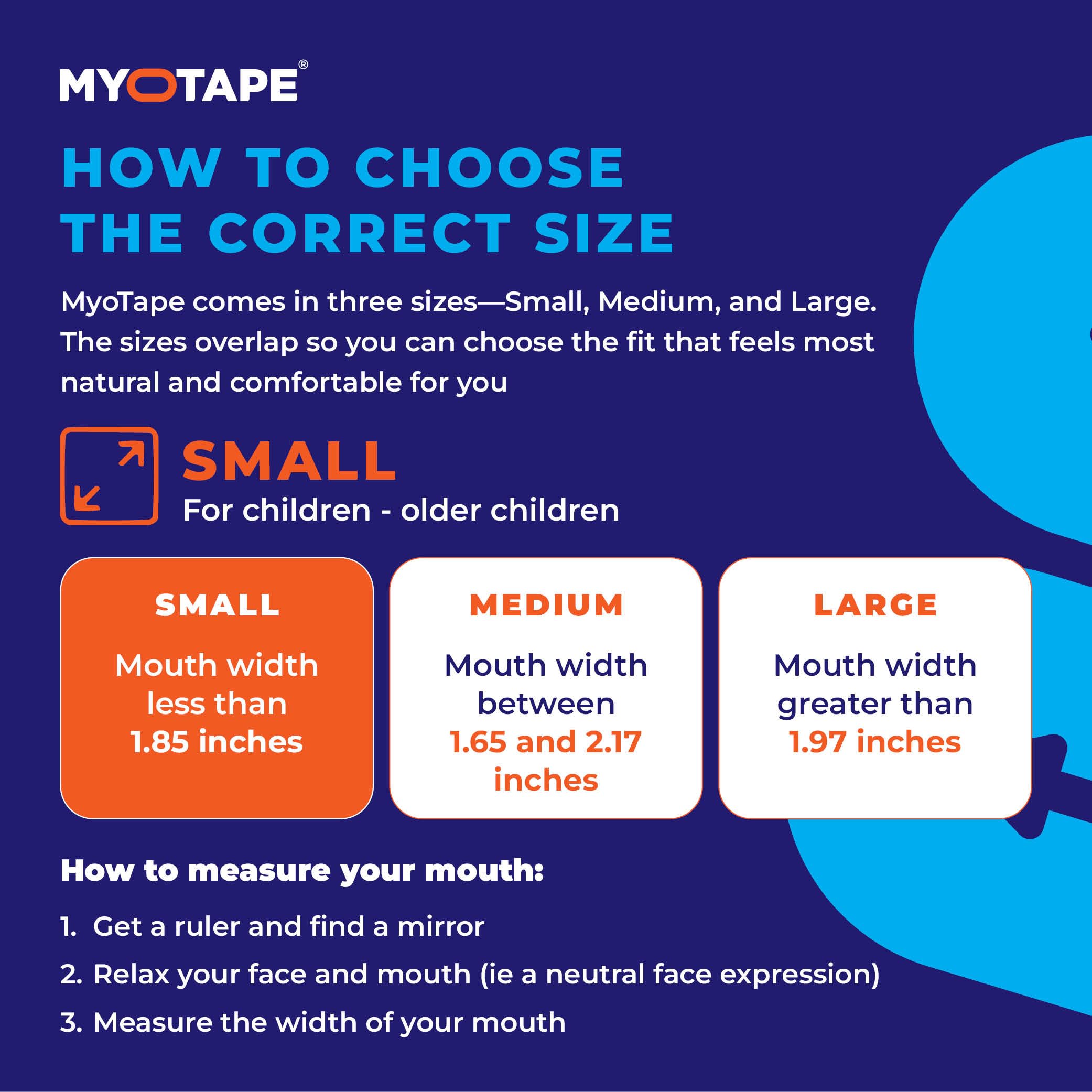 MyoTape - Mouth Tape for Kids - 30 Nights - Reduce Snoring - Safe Alternative to Mouth Tape - Improve Your Kids Sleep - Promote Nasal Breathing - Comfortable & Gentle On Skin - Small