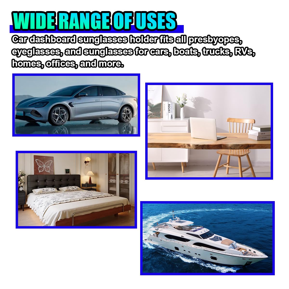 Sunglass Holder for Car Dash Metal Auto Dashboard Eyeglass Holder Hook Universal Vehicle Interior Hanger Accessories for Car — view 6