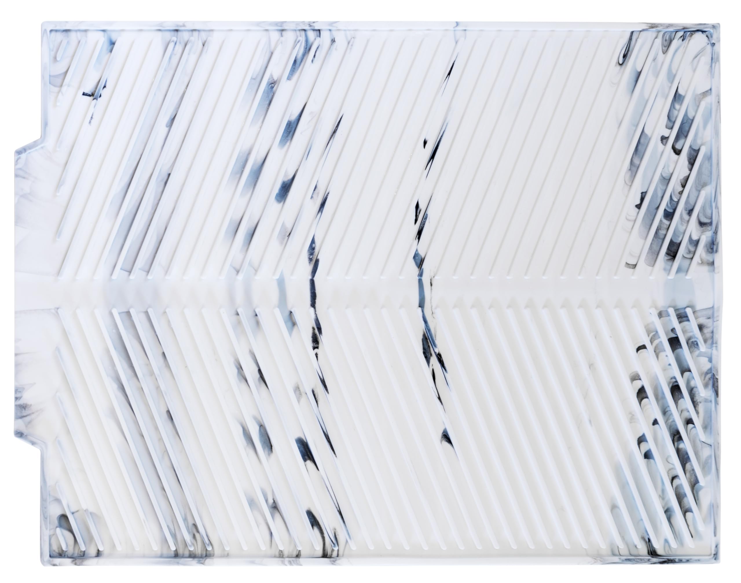 Silicone Dish Drying Mat, EXCLUSIVE ONE of a kind, Kitchen Counter Mat, Heat Resistant, w Drain Lip 17'x13'