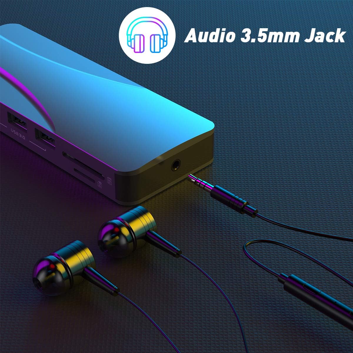 Get Discount 70% Price USB C Hub,Rocketek 14 in 1 Triple Display Type C Laptop Docking Station with 2 HDMI,DP,Type-C PD,USB-C Port,Gigabit Ethernet,3.5mm Audio,SD&TF Card Slot,5 USB Port Compatible for Mac Book&USBC Laptop