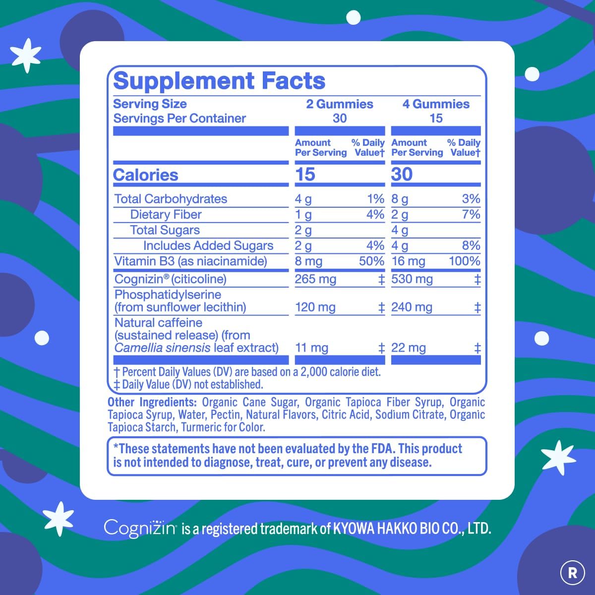 FIRST DAY Men’s Daily Nootropic Brain Supplement Gummies for Focus, Memory & Mental Energy | with Cognizin® Citicoline, Phosphatidylserine & Natural Caffeine | Vegan, Allergen-Free | 30-Day Supply - Image 3