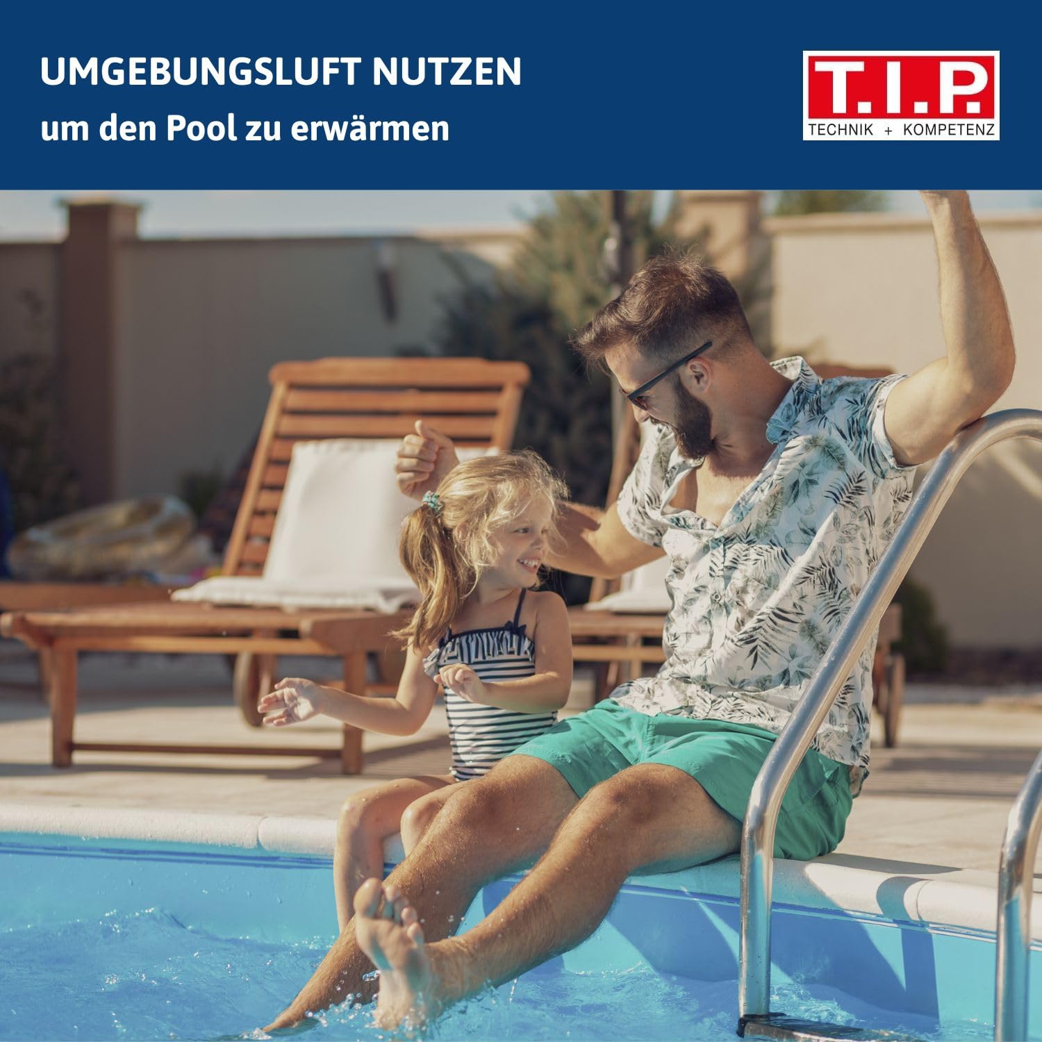 T.I.P. Pool Inverter Wärmepumpe (45m³ Beckengröße, 10,4kW Heizleistung, Chlor & Salz geeignet, Heizen & Kühlen, Automatische Regulierung, Display, Wärmetauscher titanbeschichtet) STEAM 45000 INV,30467