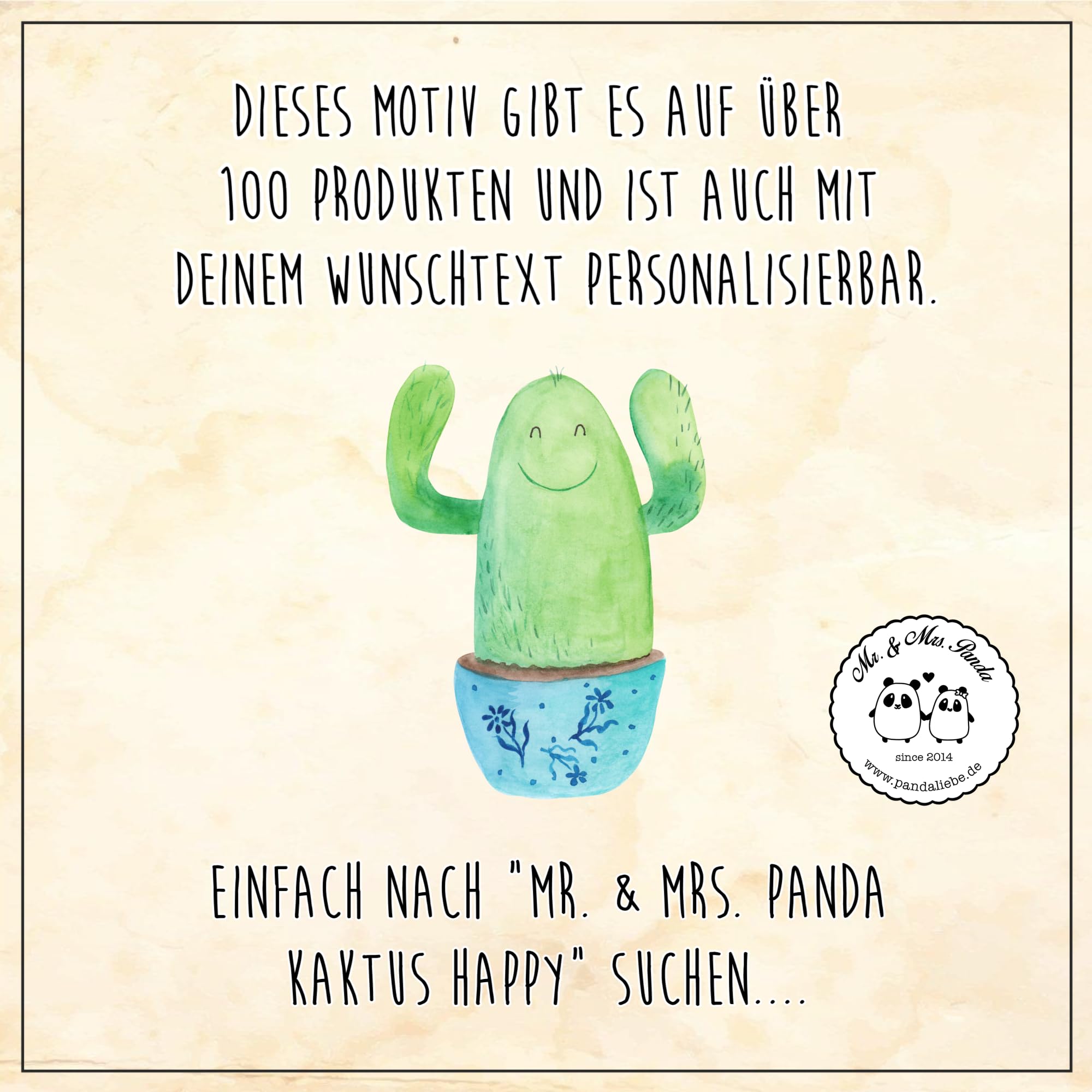 Mr. & Mrs. Panda WC Sitz Kaktus Happy - Geschenk, Klobrille, Toilette, Kakteen, Mutter, Toilettendeckel, Klodeckel, WC-Sitz, Büroalltag
