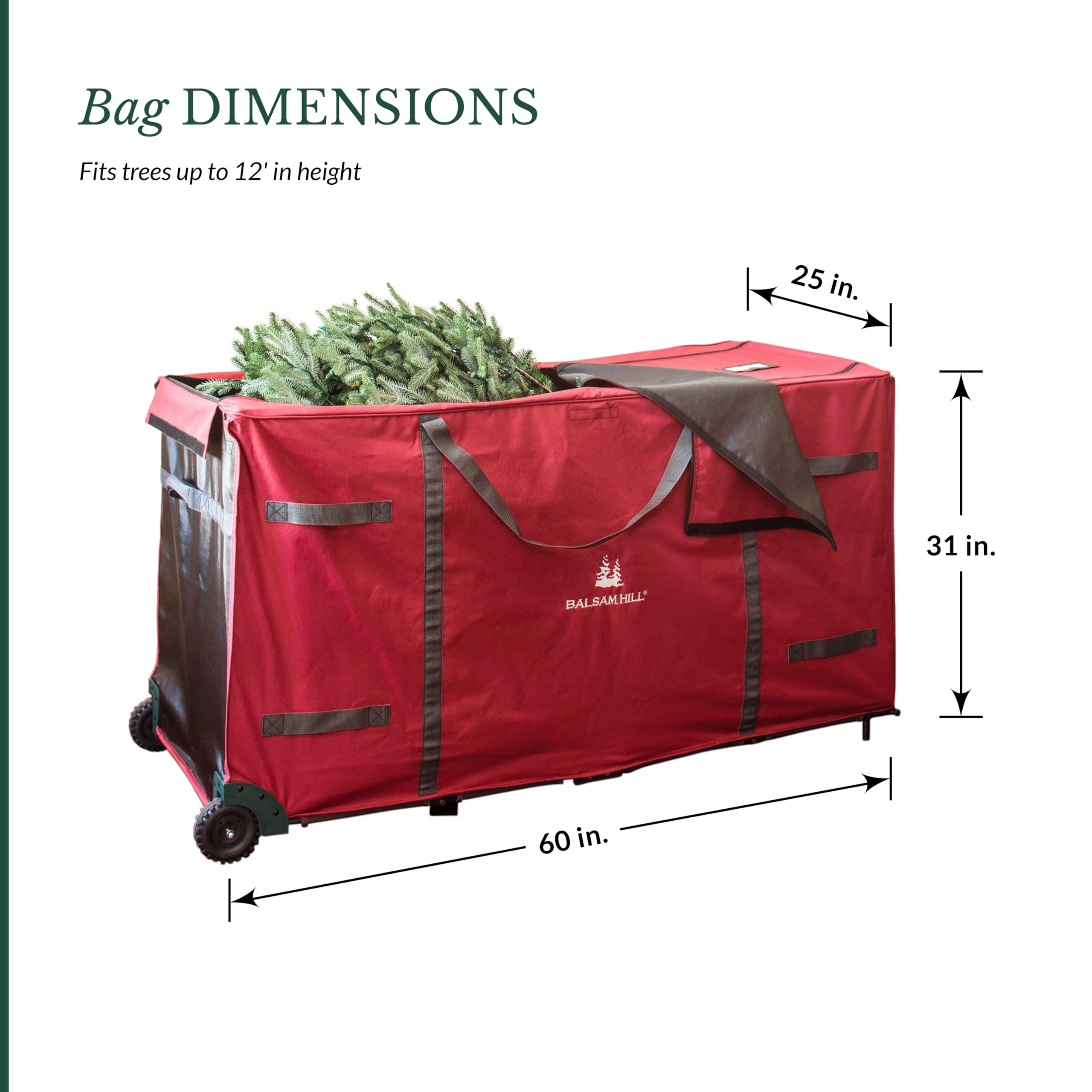 Amazon.com: Balsam Hill Rolling Multi-Purpose Greenery Bag