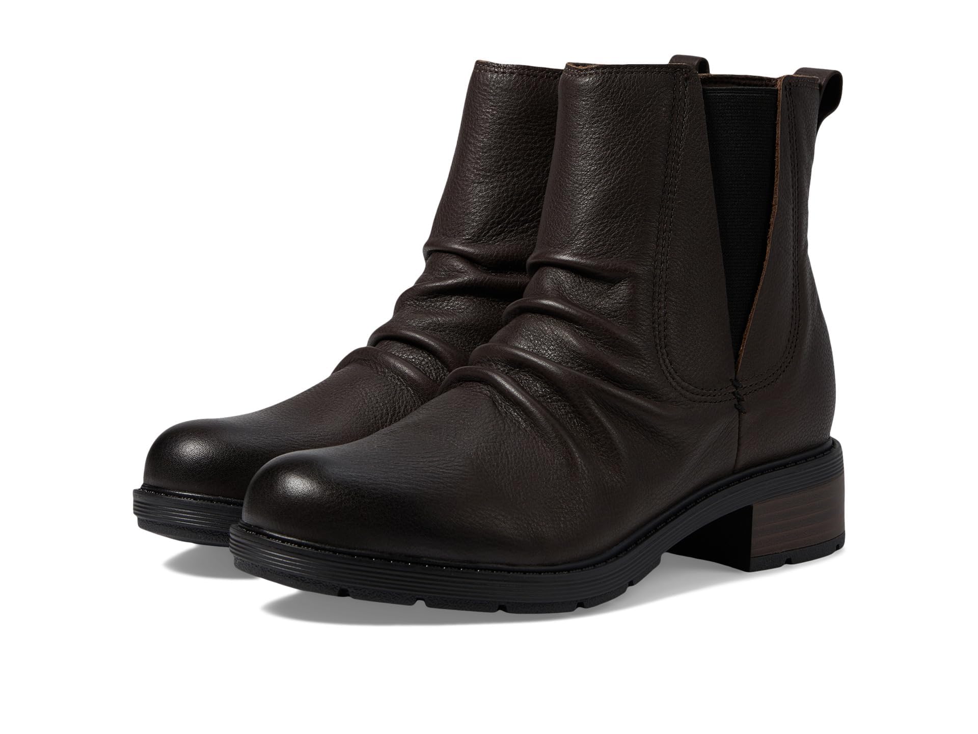 Clarks Women's Hearth Rose Mid Calf Boot, Dark Brown, 7