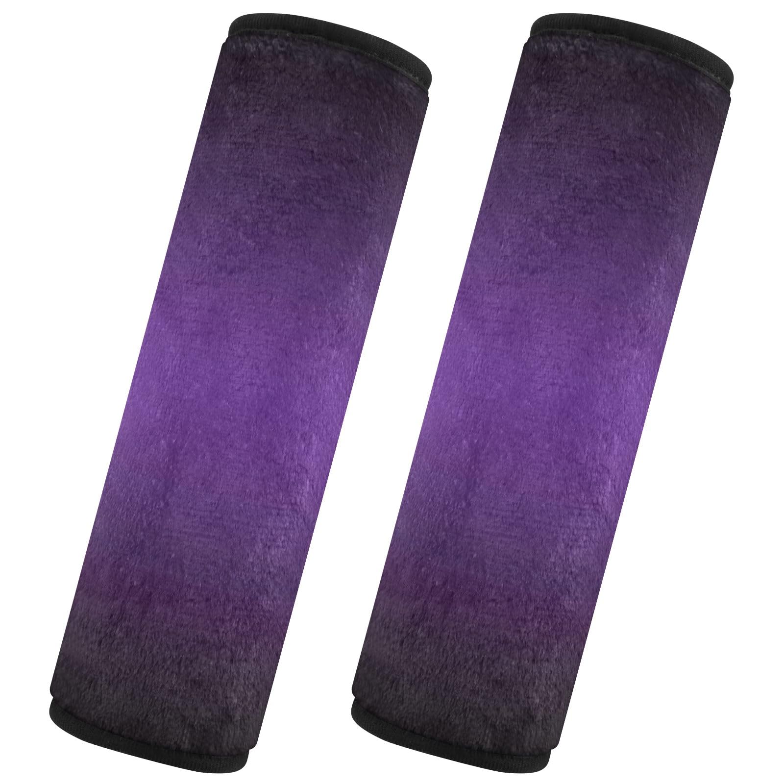 CHIFIGNO 2 Pack Seat Belt Covers Royal Purple Black Gradient Car Seat Strap Cover Comfortable Shoulder Strap Pad for Adults Kids Women Men, M