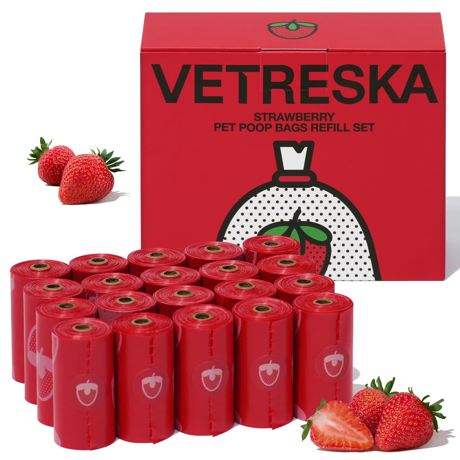 Amazon | VETRESKA ペット用ウンチ処理袋 うんちが臭わない袋 苺の香り