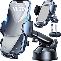 Vista 1 de HTU Soporte de teléfono celular para automóvil, [potente ventosa], soporte de teléfono de automóvil para salpicadero, parabrisas, ventilación de Gris