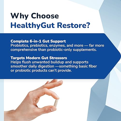 Miniatura 4 de Healthy Gut Restore - Suplementos de salud intestinal, prebióticos y probióticos para la salud digestiva, apoyo inmunológico, alivio de la